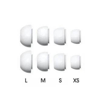 Амбушюры для AirPods Pro 1-2, комплект 4 пары, 4 размера L/M/S/XS в кейсе, White