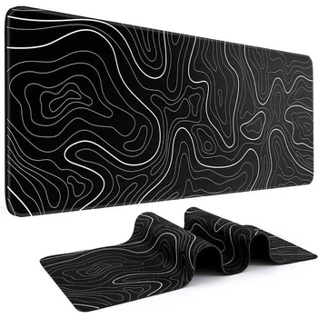 Игровой Коврик Чёрный 800x400x4 мм XXL. Толщина 4 мм с волнами