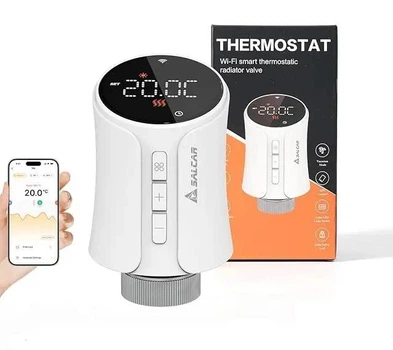 Термостат радіаторний SALCAR Wi-Fi Smart TRV білий розумний