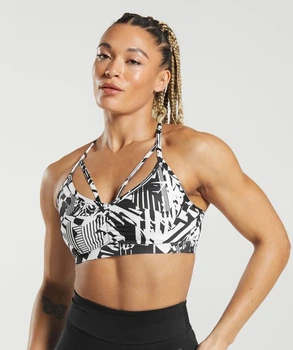 Спортивный топ для фитнеса женский Gymshark 194777 XS Бело/Черный (2200005144282)