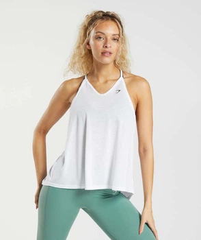 Спортивная майка для фитнеса женская Gymshark 194806 S Белый (2200005144596)