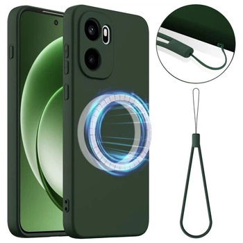 Защитный чехол Deexe Silicone Case with MagSafe для OnePlus 15R / Ace 6 / Ace 6T - Dark Green