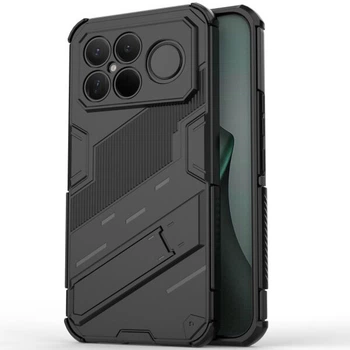 Защитный чехол с подставкой Deexe Bibercas для Xiaomi Poco F8 Ultra - Black