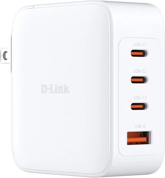 Сетевое зарядное устройство D-Link DCF-141 GaN 3 x USB Type-C + 1 x USB Type-A 140W (DCF-141/E)