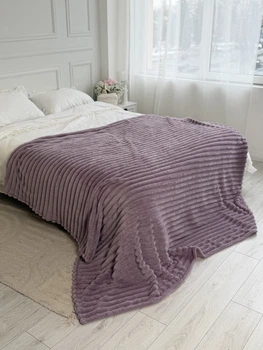 Плед Dushka Home Шарпей Полоска 4 см 21780 150х200 см сиреневый