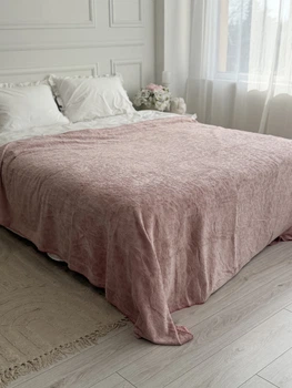 Плед Dushka Home Велюровий 21790 200х230 см рожевий
