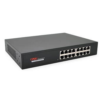Комутатор Ethernet ONV-H1016 у металевому корпусі, 16*100Мб портів, 270х181х44 мм (UG-27264)