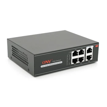 4х портовий PoE Full Gigabit комутатор ONV-H3064P, 4xPoe1000Мбіт + 2х1000 Мбіт, IEEE802.3af/at, загальна потужність 65 Вт (UG-33741)