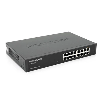 Комутатор POE Mercury S116PS 15 портів POE 100Мбит + 1 порт Ethernet (UP-Link) 100 Мбіт, БП вбудований, кріплення в стійку, BOX (294 * 180 * 44) (UG-3915)