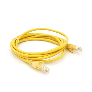 Патч-корд літій RITAR, UTP, RJ45, Cat.5e, 2m, жовтий, Cu (мідь) Q300