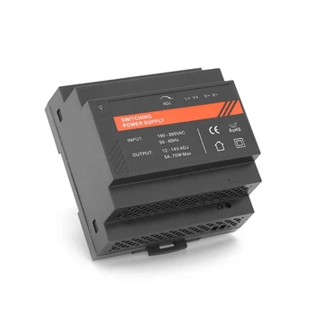 Блок живлення EuroPower EP-PS-12060DIN, 12V/5A (60W) на DIN-рейку, пластик, 89x92x56 mm (UG-40156)