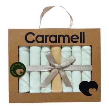 Комплект бавовняних хустинок Caramell Good Baby 7шт. зелений MND2083