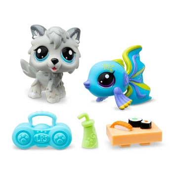 Игровой набор LITTLEST PET SHOP – РОК-Н-РОЛЬНЫЕ СУШИ (2 фигурки, аксесс.)