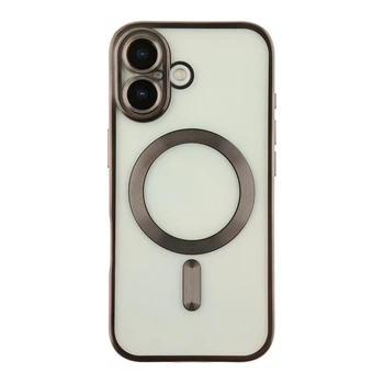 Чохол TPU Metallic Chrome Full Camera with Magsafe для iPhone 17 Chrome Black