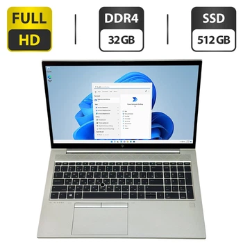 Ультрабук Б-клас HP EliteBook 850 G7 / 15.6" (1920x1080) IPS / Intel Core i7-10610U (4 (8) ядра по 1.8 - 4.9 GHz) / 32 GB DDR4 / 512 GB SSD / Intel UHD Graphics / WebCam / Windows 11 Pro б/в