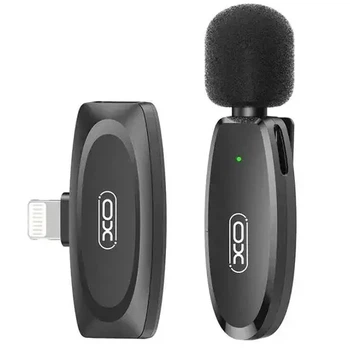 Мікрофон XO MKF08B Lightning wireless Collarclip microphone Чорний