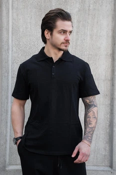 Чоловіча Футболка Поло З Ґудзиками Теніска Without Polo L Black