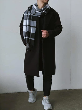 Чоловіче Довге Пальто Демісезонне Without 26 S/M Black