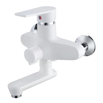 Смеситель для ванны Plamix OSCAR-008 однорычажный, белый (PM0698)