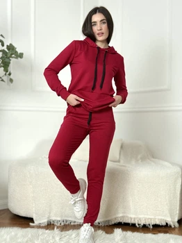 Спортивний костюм двонитка 3XL бордо (228)