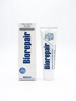 Зубна паста Biorepair Pro White Filler 75 мл (відновлення емалі, відбілювання, без фтору)