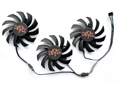 Вентилятор для видеокарты PowerColor RX 480 570 Red Devil FirstD FD7010H12D (T128010SU GA81B2U GA81S2U) комплект 3 шт (№533.9)