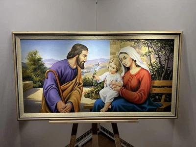 Образ в багетній рамі Свята Родина 50x100 см №104