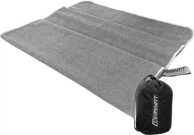 Полотенце микрофибра EasyFit Спортивное 140х60 см RoyalWing с чехлом Серое (56003840)