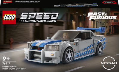 Конструктор LEGO Speed Champions Подвійний форсаж Nissan Skyline GT-R (R34) 319 деталей (76917)