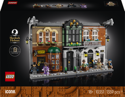 Zestaw klocków LEGO Icons Sherlock Holmes: Book nook 1359 elementów (10351)