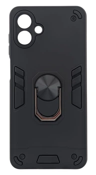 Чехол Armored Ring для Samsung Galaxy A07 / A07s противоударный с подставкой кольцо черный