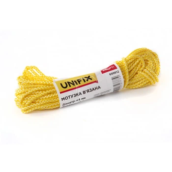 Вязаная веревка 5мм, 15м, ассорти UNIFIX