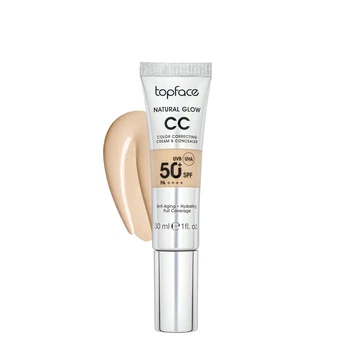 Тональный СС-крем topface Natural Glow CC Cream & Concealer SPF50 PT472 30 мл , 008 Dark Sand/Темный песочный