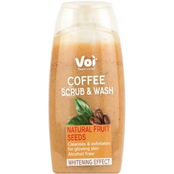 Гель для душа Voi Coffee Scrub & Wash Natural Fruit Seeds Whitening Effect 400 мл (8681608226133)