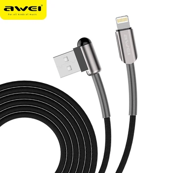 Кабель AWEI Lightning L Type CL-24 |2m, 2.4A| black
