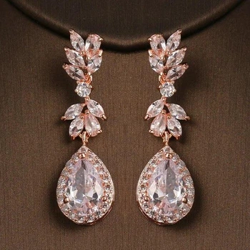 Серьги с цирконами ( 8756)