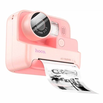 Детская камера Hoco DV200 1MP 720P 800mAh розовая ABS пластик для творчества с термо-принтером и картой памяти 2GB