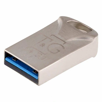 USB флешка 64 ГБ 3.0 металлическая для хранения данных модель Metal 106 стальной цвет