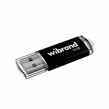 USB флешка Wibrand 32 ГБ USB 2.0 черный металл пластик для хранения данных