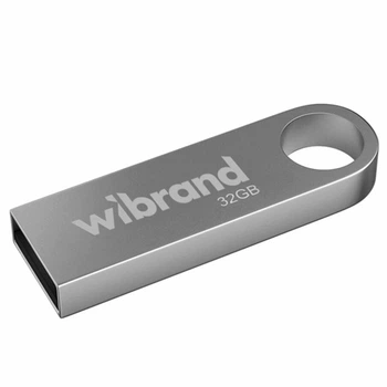 USB флешка 32Гб Wibrand Puma серебро металл для хранения данных