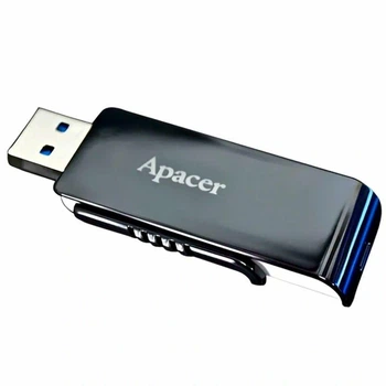 USB флешка 64Гб 3.2 Apacer AH350 чорний пластиковий корпус для зберігання та перенесення даних