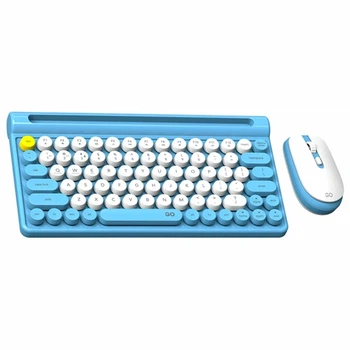 Беспроводная клавиатура и мышь Fantech Go WK897 компактные размеры 80 кнопок USB Bluetooth синий