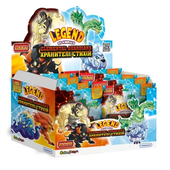 Дисплей стретч-іграшок серії "LEGEND OF ANIMALS МАКСІ" - ХРАНИТЕЛІ СТИХІЙ (10 шт)