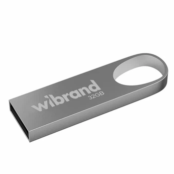 USB флешка 32 Гб металл серебро для хранения данных Wibrand Irbis