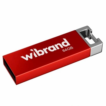 USB флешка Wibrand 64GB Chameleon Красный металл для хранения данных