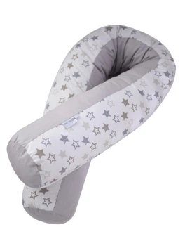 Подушка для кормления Baby Veres "Comfort Long звезды белый-серый" 170*52