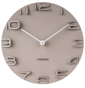 Zegar ścienny Karlsson On the edge 42 cm Beżowy (8714302579998)