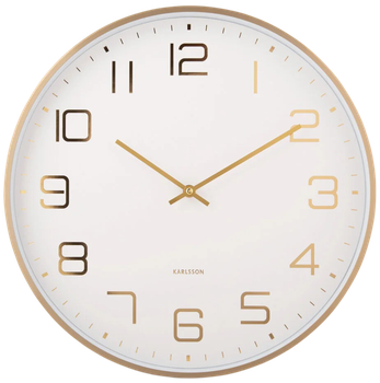 Zegar ścienny Karlsson Elegance Glow 40 cm Biały (8714302755514)