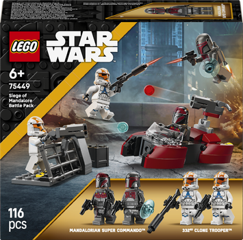 Конструктор LEGO Star Wars Бойовий комплект Облога Мандалора 116 елементів (75449)