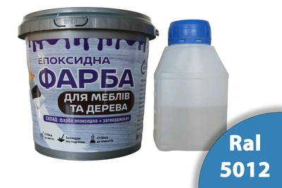 Эпоксидная краска для мебели деревянных фасадов ArtCraft 1.5 кг голубая двухкомпонентная (А+В)